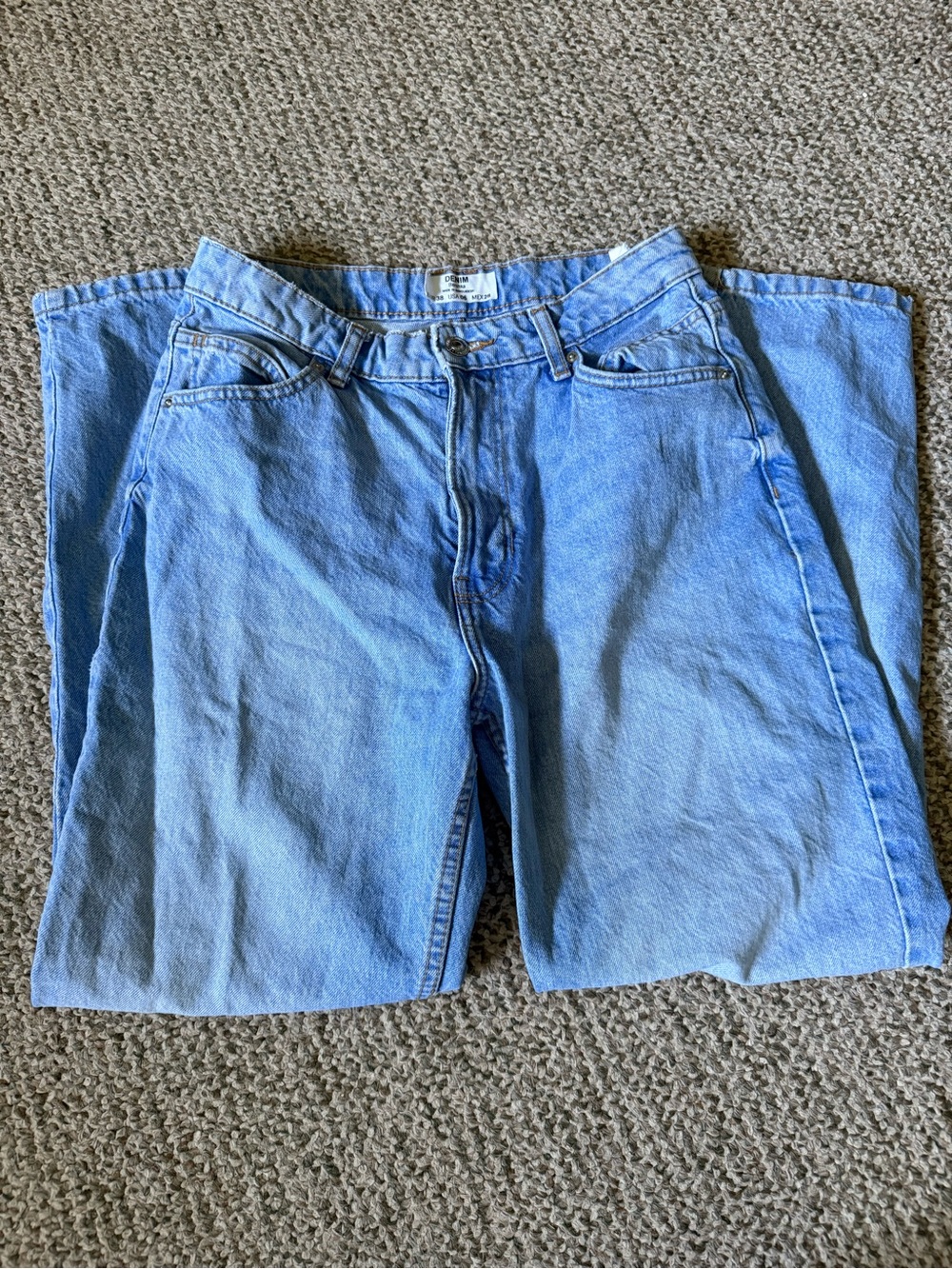 Bershka Classic Light Blue Denim mom Jeans